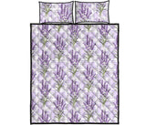 Lavender Pattern Theme Quilt Bed Set