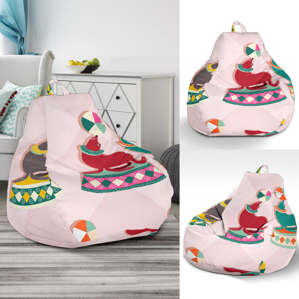 Colorful Sea Lion Pattern Bean Bag Cover