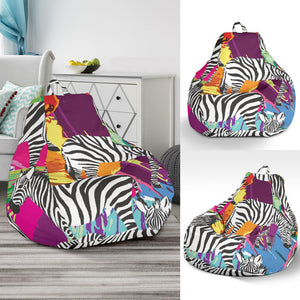 Zebra Colorful Pattern Bean Bag Cover