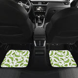 Green Peas Pattern Print Design 02 Front and Back Car Mats