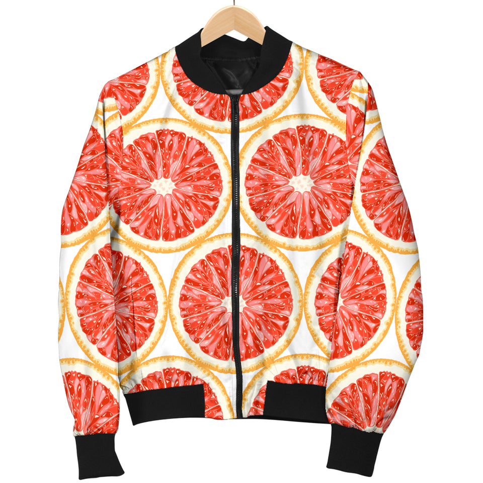 Sliced Grapefruit Pattern Men Bomber Jacket