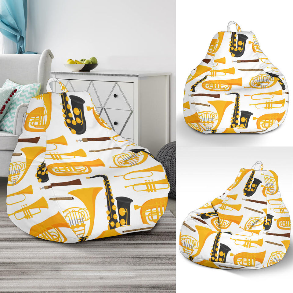 Saxophone Theme Pattern Bean Bag Cover