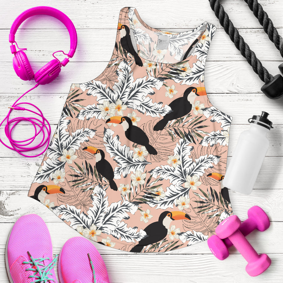 Toucan Theme Pattern Women Racerback Tank Top