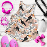 Toucan Theme Pattern Women Racerback Tank Top