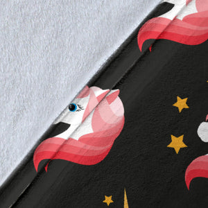 Unicorn Star Pattern Premium Blanket