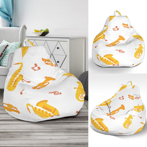 Saxophone Pattern Theme Bean Bag Cover