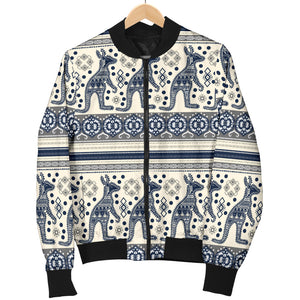 Kangaroo Aboriginal Pattern Ethnic Motifs Men Bomber Jacket