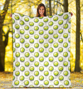 Tennis Pattern Print Design 05 Premium Blanket