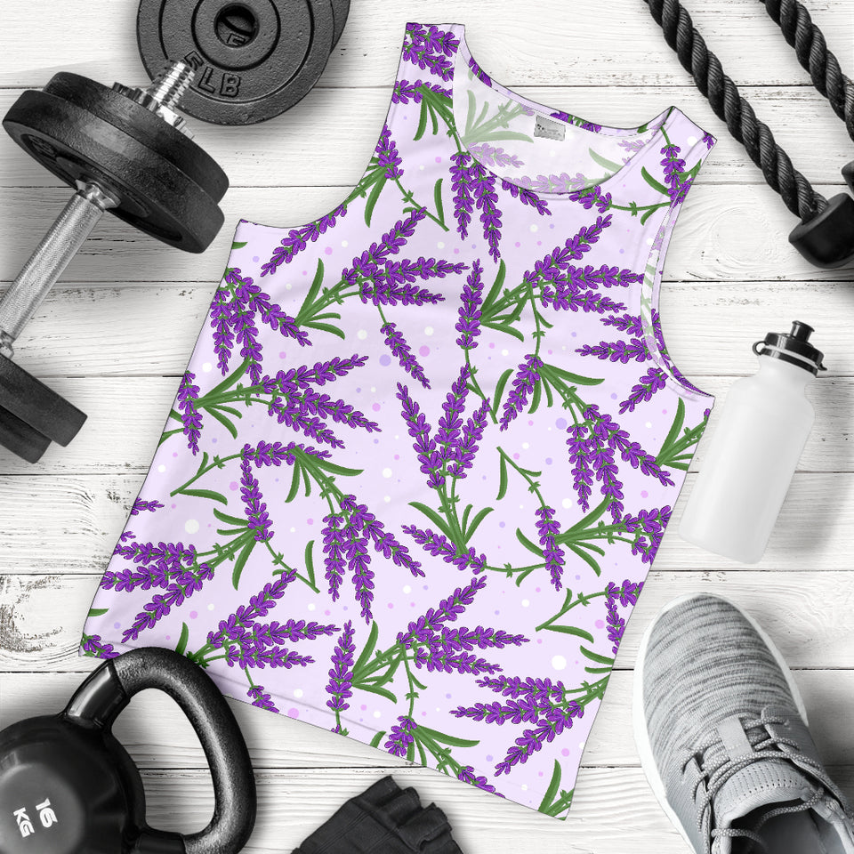 Lavender Pattern Men Tank Top