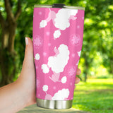 Poodle Pink Theme Pattern Tumbler