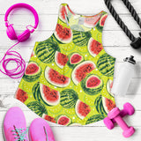 Watermelon Theme Pattern Women Racerback Tank Top