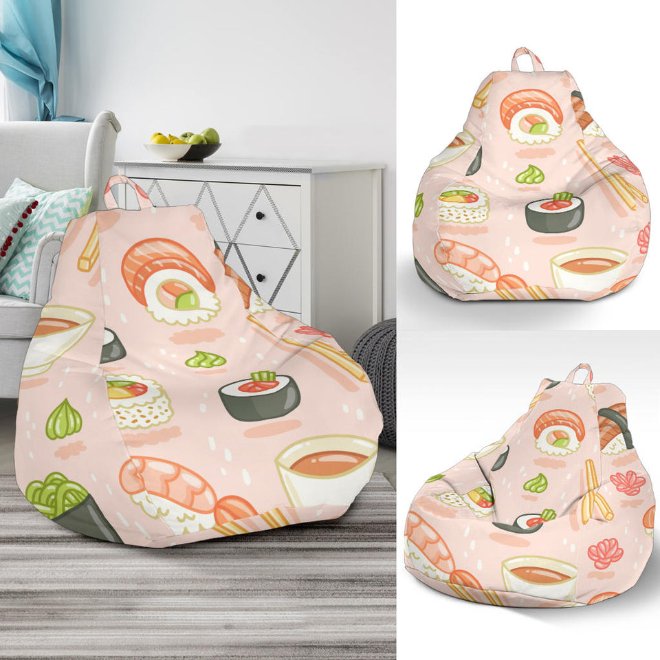 Sushi Pattern Background Bean Bag Cover