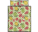 Guava Pattern Background Quilt Bed Set