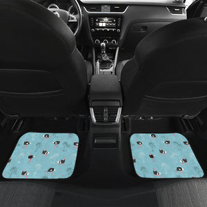 Ostrich Pattern Print Design 05 Front and Back Car Mats