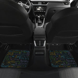 Math Pattern Print Design 04 Front and Back Car Mats