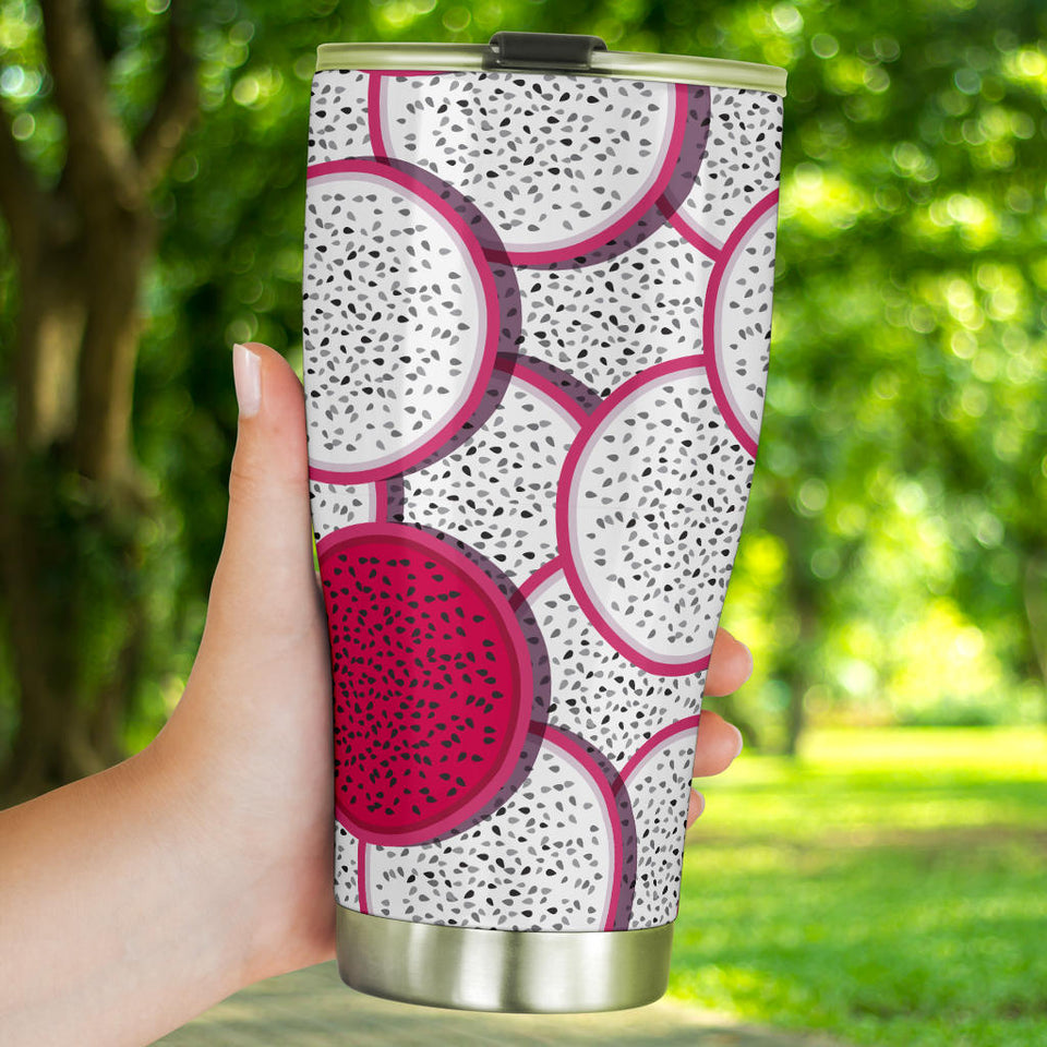 Sliced Dragon Fruit Pattern Tumbler