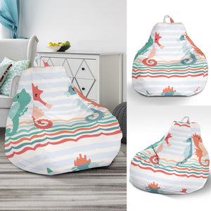 Seahorse Pattern Theme Bean Bag Cover