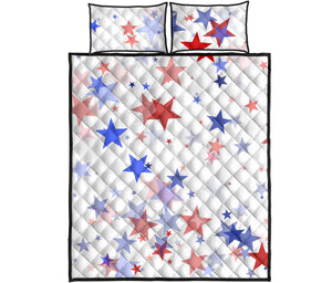 USA Star Pattern Quilt Bed Set