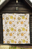 Potato Chips Pattern Print Design 02 Premium Quilt