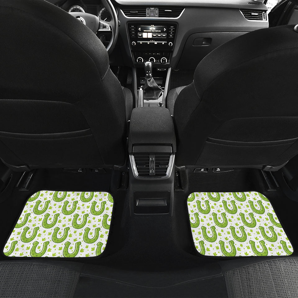 Horseshoes Pattern Print Design 02 Front and Back Car Mats