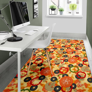 Pizza Texture Pattern Area Rug