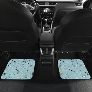 Greyhound Pattern Print Design 03 Front and Back Car Mats