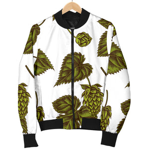 Hop Leaves Pattern Men Bomber Jacket