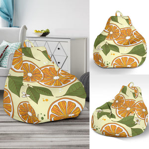 Sliced Orange Leaves  Pattern Bean Bag Cover