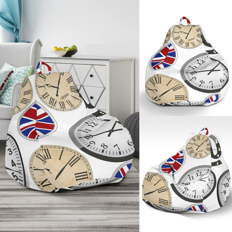 Wall Clock UK Pattern Bean Bag Cover