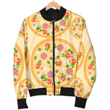 Pizza Theme Pattern Men Bomber Jacket