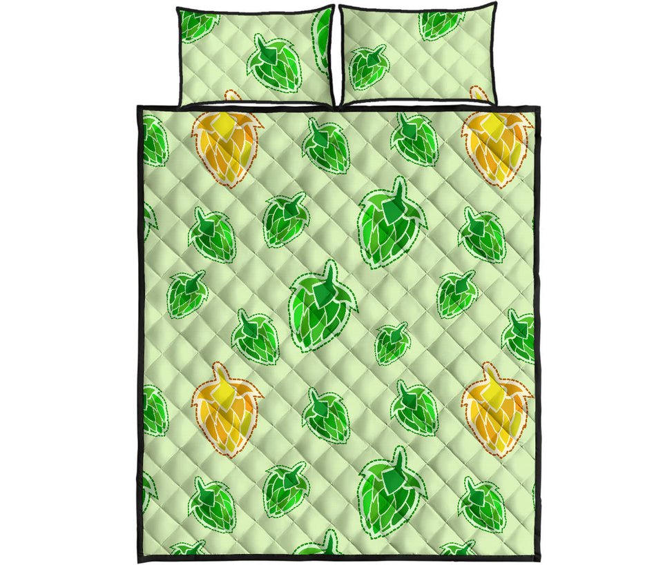 Hop Graphic Decorative Pattern Quilt Bed Set