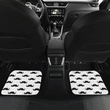 Mustache Beard Pattern Print Design 05 Front and Back Car Mats