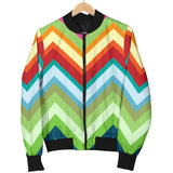 Rainbow Zigzag Chavron Pattern Men Bomber Jacket