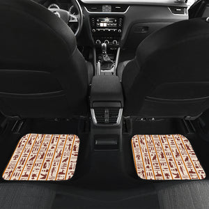 Egypt Hieroglyphics Pattern Print Design 05 Front and Back Car Mats