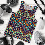 Zigzag Chevron African Afro Dashiki Adinkra Kente Pattern Men Tank Top