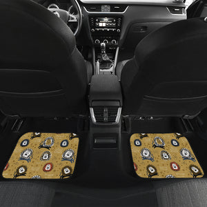 Lion Pattern Print Design 03 Front and Back Car Mats