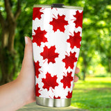 Red Maple Leaves Pattern Tumbler