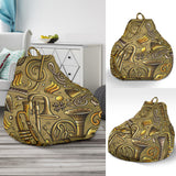 Saxophone Gold Pattern Bean Bag Cover