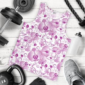 Orchid Pattern Men Tank Top