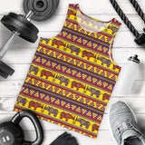 Rhino African Afro Dashiki Adinkra Kente Ethnic Motifs Men Tank Top