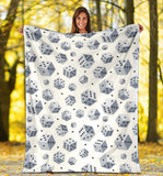 Dice Pattern Print Design 03 Premium Blanket