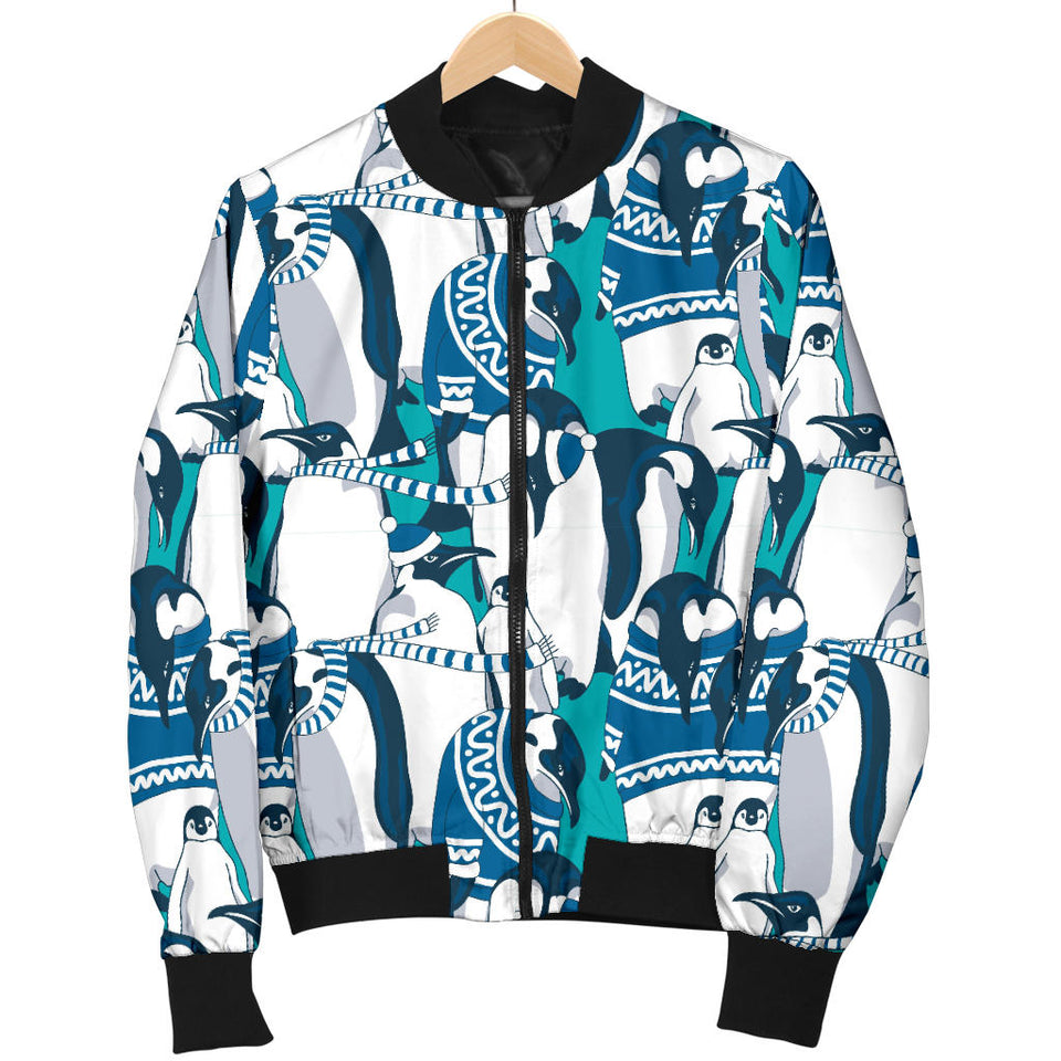 Penguin Pattern Men Bomber Jacket