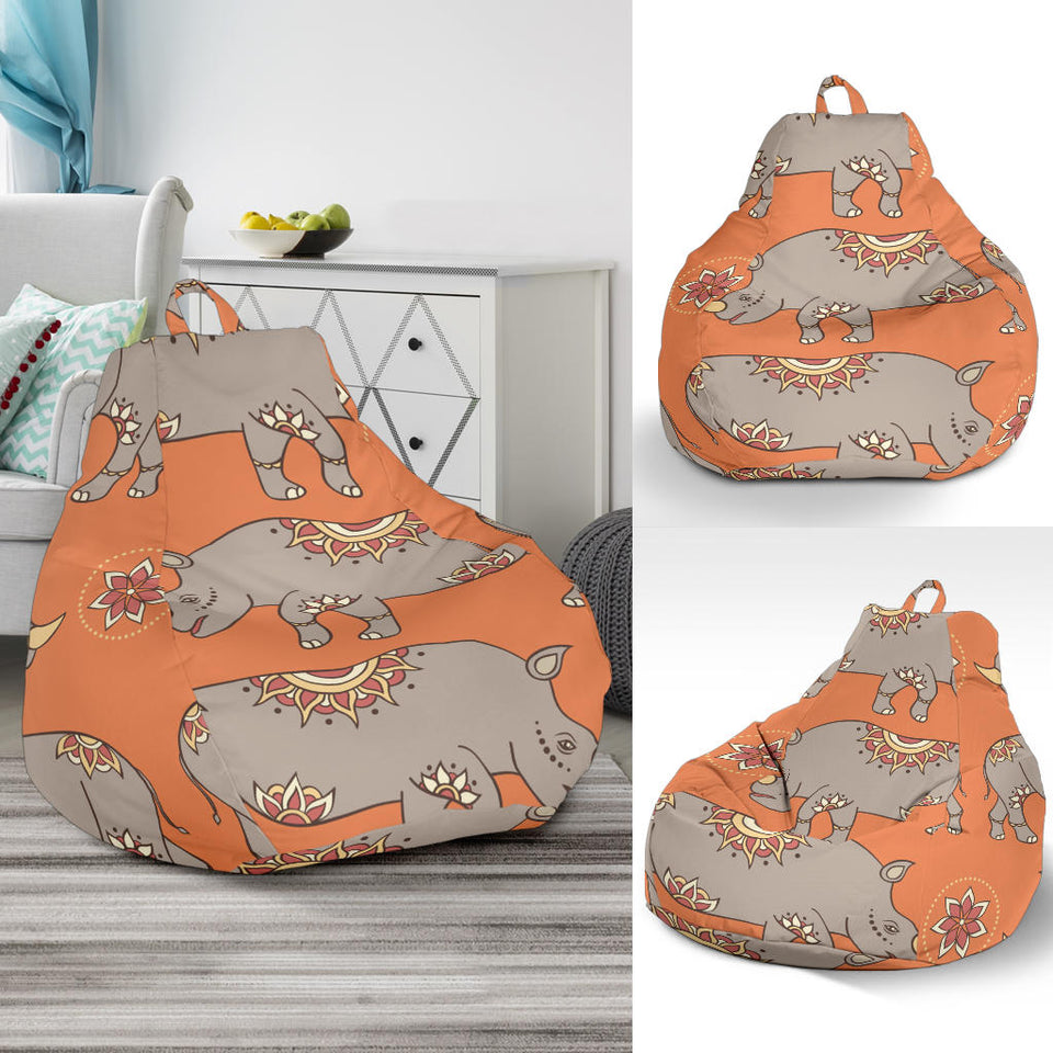 Rhino Pattern Theme Bean Bag Cover