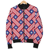 USA Star Stripe Pattern Men Bomber Jacket