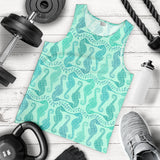 Seahorse Green Pattern Men Tank Top