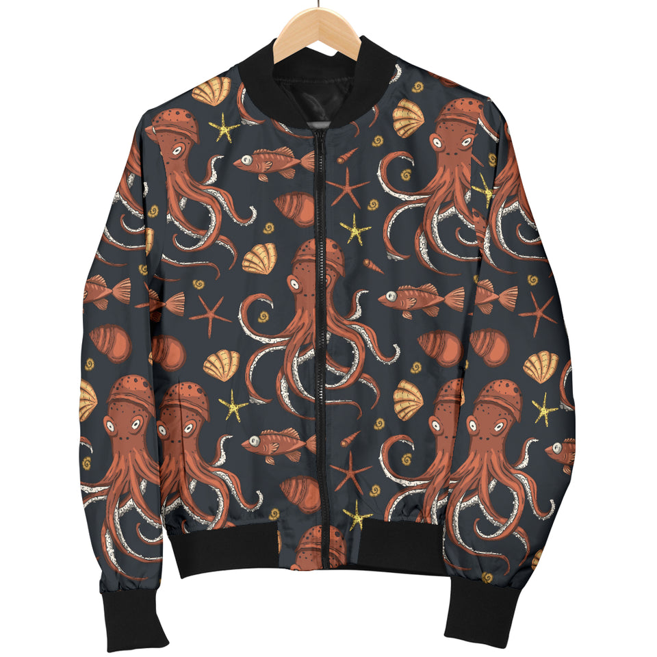 Octopus Pattern Men Bomber Jacket