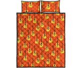 Classice Guitar Music Pattern Quilt Bed Set