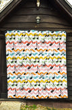 Music Notes Pattern Print Design 01 Premium Quilt