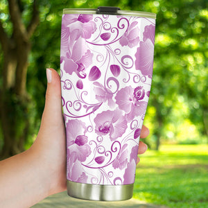 Orchid Pattern Tumbler