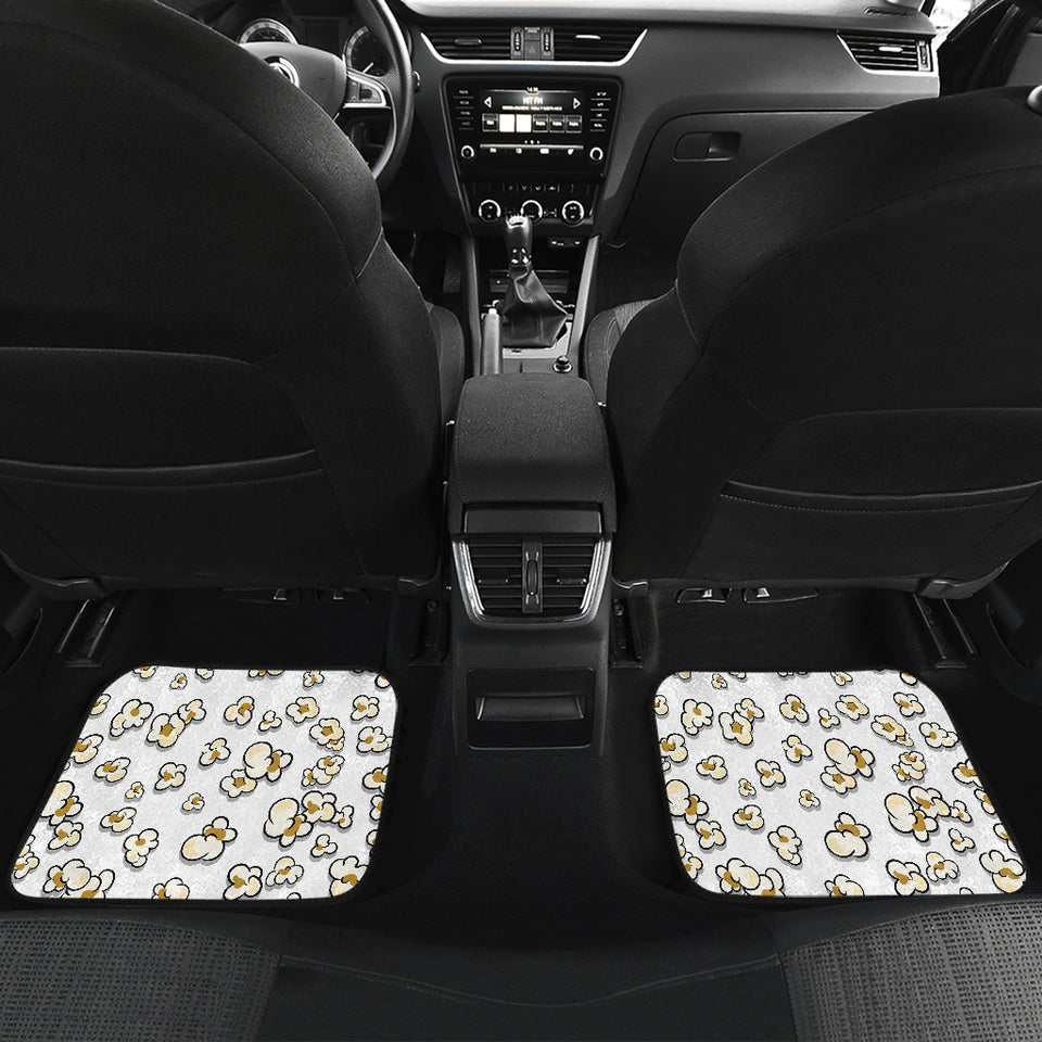 Popcorn Pattern Print Design 04 Front and Back Car Mats